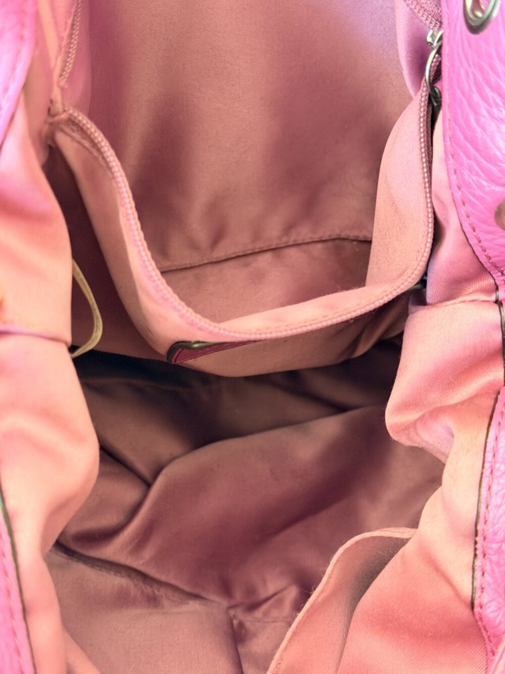 Coach Pebbled Leather Drawstring Bucket Bag - Raspberry Pink - Picture 9 of 13